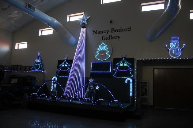 A light show set to Christmas music can be seen at the Paul and Ann Milburn Center in Shawnee before Dec. 24. Pottawatomie County Museum Director Ken Landry said this is the first year for the light show. It was planned to be outside, but it was moved indoors since there is no fence enclosing the complex yet. They have raised $10,000 of the $30,000 needed. On Dec. 16 and 17, the museum will be open 6-9 pm for a nighttime light show. Admission will be free. The museum is open Tues. - Sat., 10 am-4 pm.