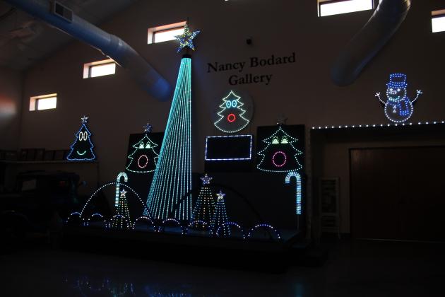 A light show set to Christmas music can be seen at the Paul and Ann Milburn Center in Shawnee before Dec. 24. Pottawatomie County Museum Director Ken Landry said this is the first year for the light show. It was planned to be outside, but it was moved indoors since there is no fence enclosing the complex yet. They have raised $10,000 of the $30,000 needed. On Dec. 16 and 17, the museum will be open 6-9 pm for a nighttime light show. Admission will be free. The museum is open Tues. - Sat., 10 am-4 pm.