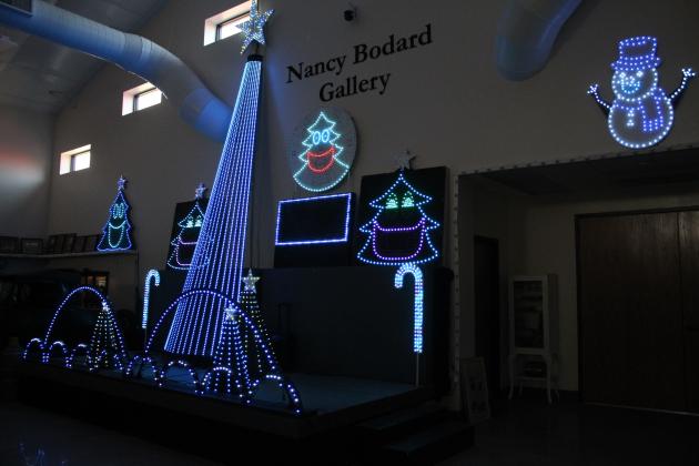 A light show set to Christmas music can be seen at the Paul and Ann Milburn Center in Shawnee before Dec. 24. Pottawatomie County Museum Director Ken Landry said this is the first year for the light show. It was planned to be outside, but it was moved indoors since there is no fence enclosing the complex yet. They have raised $10,000 of the $30,000 needed. On Dec. 16 and 17, the museum will be open 6-9 pm for a nighttime light show. Admission will be free. The museum is open Tues. - Sat., 10 am-4 pm.