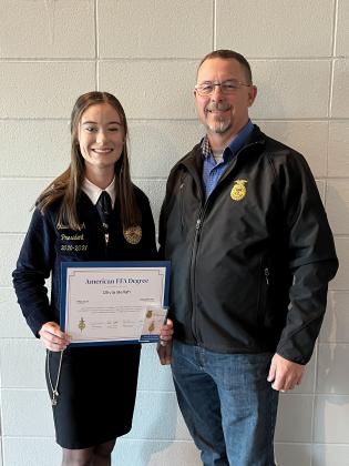 Olivia Bellah with Advisor Gary Twyman, Photo provided