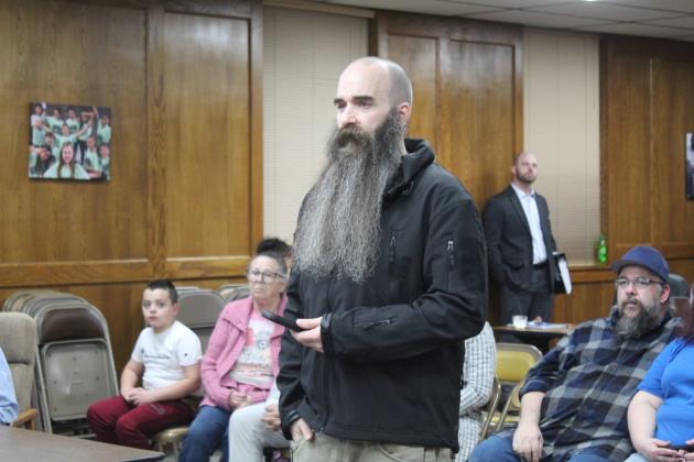 Rob Morris speaks during Public Comments.