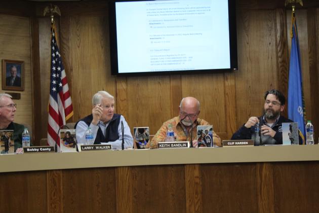 Shawnee Board of Education member Larry Walker speaks during Board Reports and Communications at the Jan. 9 meeting. Walker announced he will not run for the school board again. In March, he will have served 20 years in Office. Countywide &amp;amp; Sun/Natasha Dunagan