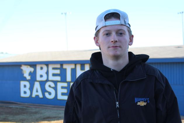 Bethel senior Colton Campbell plays center field for the Wildcats.