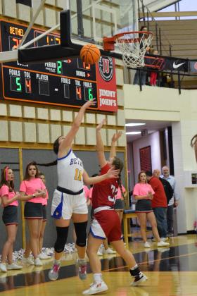 Hannah Davidson competes in area competition recently.