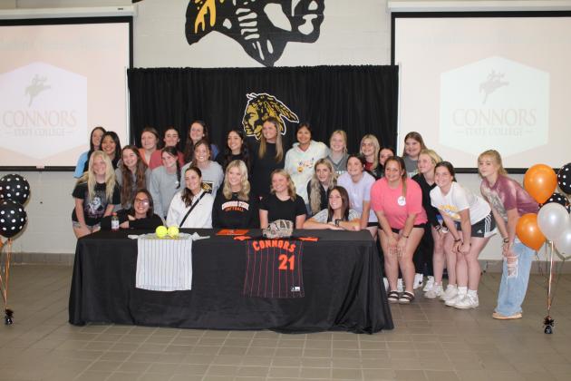 Katelyn Fleming with the Tecumseh Lady Savages Softball Team