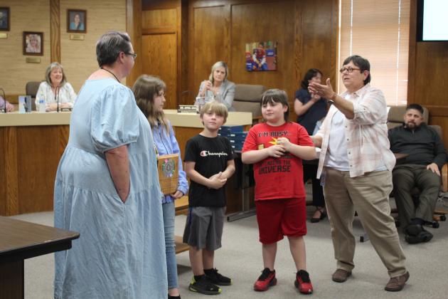 Fourth-Grade State Math Champs: KimberLynn Allen, Tucker Richardson &amp; David Richardson