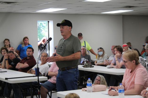 Vice Mayor Mike Green gives his opinion on the Pink Zoning Ordinance Draft during the Pink Zoning Board's Special Meeting on May 8. Countywide &amp; Sun/Natasha Dunagan