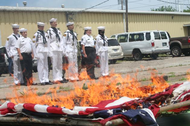 Tecumseh American Legion Hosts Flag Retirement