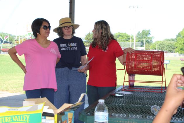 Tecumseh Chamber Activity Chair Becky Webb speaks about their monthly drawing.