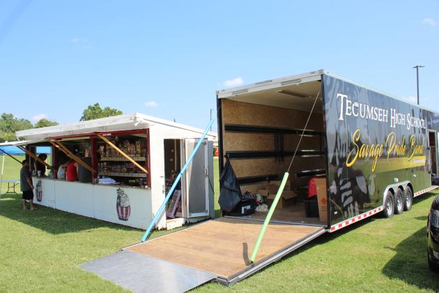 Look for the newly-wrapped Tecumseh High School Band trailer, and help them raise money for trips.