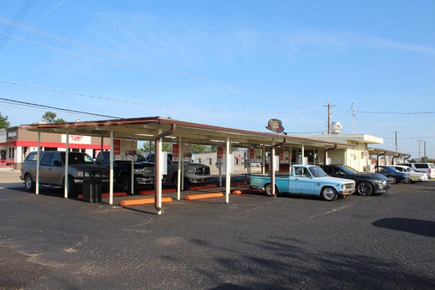 The Brown Derby, at 1830 N. Kickapoo in Shawnee, reopened on July 26, after recovering from its April 19 tornado damage. They replaced their awnings, but their radios could not be replaced. Orders can now be placed using a QR Code or phone number on the hanging menus, or using the walk-up window. Cruise the Poo 2.0 met at The Brown Derby and an adjoining lot on July 29. Shown is a 1979 Chevrolet LUV pickup owned by Raceton White of Shawnee. Countywide &amp; Sun/Natasha Dunagan