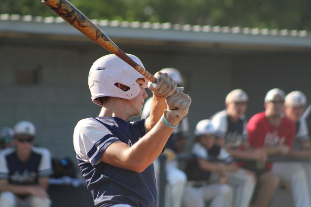 Asher freshman Hudson Skender hits a single in the fourth inning of the Sept. 5 game with Byng. The Indians lost, 2-7. Countywide &amp; Sun/Natasha Dunagan