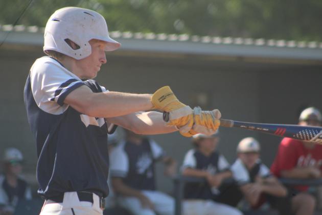 Asher junior Parker Wood makes contact in the fourth inning of the Sept. 5 game with Byng. The Indians lost, 2-7. Countywide &amp; Sun/Natasha Dunagan