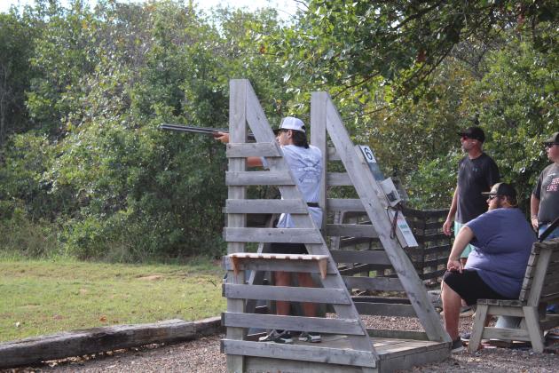 Bethel junior Wes Gurney aims in the trap competition of the First Annual Bethel FFA Shooting Sports Invitational, held at the Shawnee Twin Lakes Trap Club on Sept. 22. Six schools participated in the Bethel 4-H &amp; FFA Booster Club fund-raiser. Countywide &amp; Sun/Natasha Dunagan