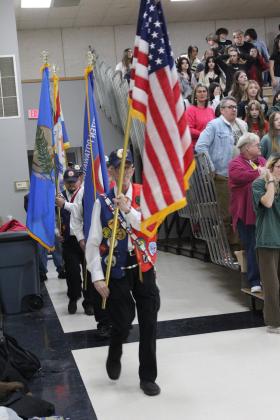 Tecumseh Veterans Day Assembly: CPN Color Guard