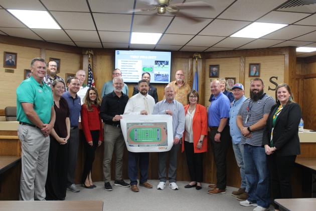 It was announced at the Nov. 6 Shawnee Board of Education meeting that Shawnee Public School has funding from five Shawnee banks, the Avedis Foundation and other supporters to complete the "Turf Project" at Jim Thorpe Stadium.