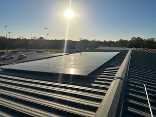 Photo provided of installed solar panels on Earlsboro Elementary.