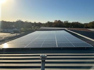 Photo provided of installed solar panels on Earlsboro Elementary.