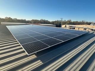 Photo provided of installed solar panels on Earlsboro Elementary.