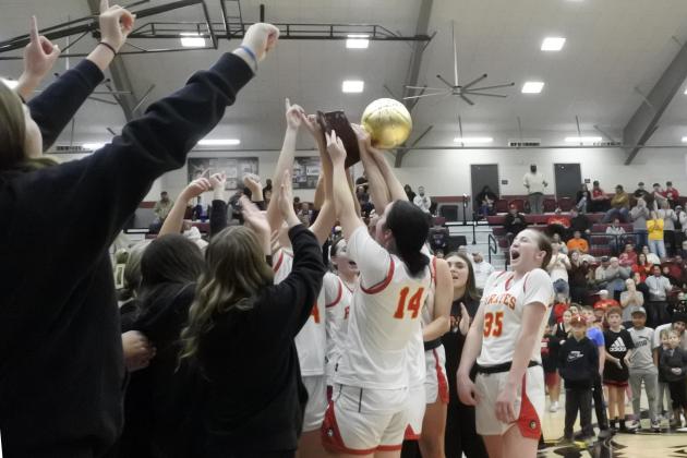 Dale Lady Pirates celebrate their win in the Boomarang Classic Tournament.