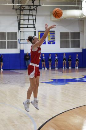 Creighton Conley shoots for three during the First United Basketball Classic tournament against Bethel last Friday night.  Bethel won, and then lost to Tecumseh in the Championship game the following night.  Countywide/Sun Julie Talton