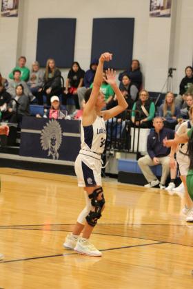 Asher's Payton Leba sinks her shot at the end of the third quarter of the home game with Varnum on Jan. 2. Countywide &amp; Sun/Natasha Dunagan