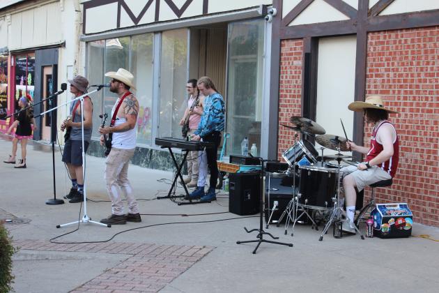 The band Oceans Above performs at the Bikes on Bell Shawnee Bike Night on July 18. The next Bikes on Bell event will be held on Aug. 15. Countywide &amp; Sun/Natasha Dunagan