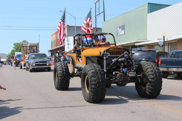 McLoud Hardware's Blackberry Festival Parade entry was a rock hauler Jeep driven by Matt Petty on July 13. There were 75 entries in the parade this year. Countywide &amp; Sun/Natasha Dunagan
