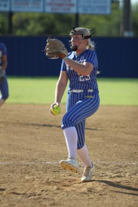 Bethel freshman Lilly Ingmire winds up her pitch during a double header home game with Community Christian School on Sept. 19. The Lady Wildcats won both game: 8-4 and 8-3. Countywide &amp; Sun/Natasha Dunagan