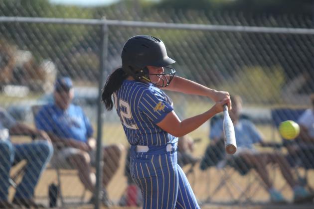Bethel junior Alexis Williams hits a single during a double header home game with Community Christian School on Sept. 19. The Lady Wildcats won both game: 8-4 and 8-3. Countywide &amp; Sun/Natasha Dunagan