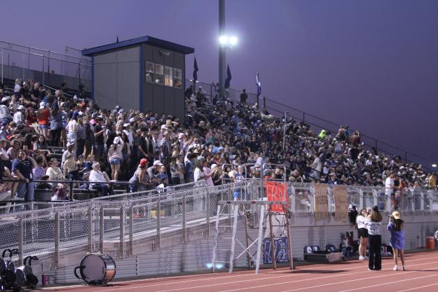 The stands at Jim Thorpe Stadium were packed for the first Shawnee home football game, Sept. 13. Near where the old press box once stood before the 2023 tornado, there is a smaller, but new press box. The new digital scoreboard was also up and running. Countywide &amp; Sun/Natasha Dunagan