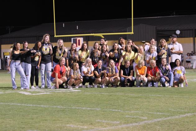 The Tecumseh High School 2024 State Champion Slow-Pitch Team and coaches received their state championship rings during halftime of the homecoming game on Sept. 20. The rings were paid for by several sponsors. Countywide &amp; Sun/Natasha Dunagan