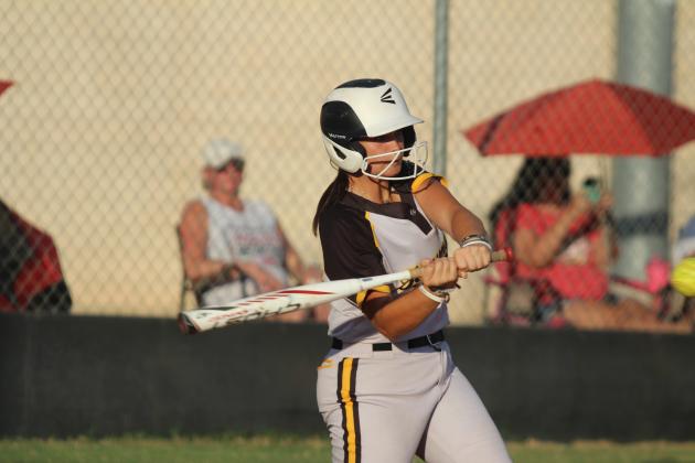 Tecumseh senior Kynlee Donaghey prepares to smash the ball in the Sept. 19 home game with McLoud. The Lady Savages won, 5-3. Countywide &amp; Sun/Natasha Dunagan
