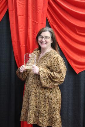 Charity Hobbs received the Volunteer of the Year Award during the Pottawatomie County 4-H Awards Banquet, held at North Rock Creek High School on Oct. 21. Countywide &amp; Sun/Natasha Dunagan