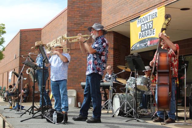 The Oklahoma Jazz Preserve performs in front of Tecumseh City Hall during Frontier Days on Sept. 28. Countywide &amp; Sun/Natasha Dunagan