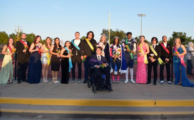 Jordan Tash (volleyball) &amp; Deetrick Beavers (football), shown here with their court, were crowned Queen and King of Shawnee High School's Fall Homecoming on Oct. 18th. (See the caption below for a list of the court's names.) Countywide &amp; Sun/Julie Talton