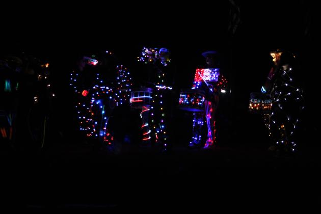 The Tecumseh Savage Pride Marching Band give one last performance and light show for the year. This was a special performance of the patriotic medley set to fireworks for Veterans Day, Nov. 11 - something Tecumseh Band Director John Outon said has been a dream of his. They also honored the veterans in the audience. The band recently achieved a Superior rating at the OSSAA Regional Marching Band Competition. Countywide &amp; Sun/Natasha Dunagan