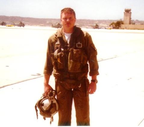 Tecumseh Assistant Police Chief Mike Mallinson is shown in the '90s at the Naval Air Station North Island in San Diego. Photo provided.