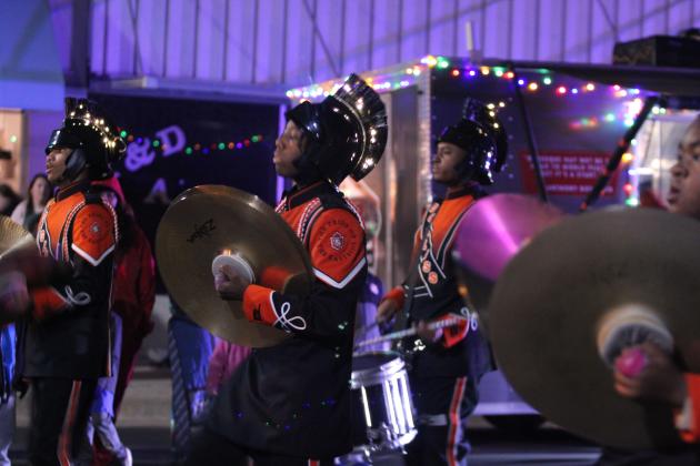 Douglass Marching Band in Grinchmas Parade