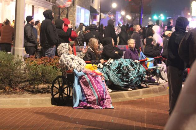 A large crowd came out to watch the Shawnee Parade of Lights on Dec. 13 amid the cold, mist and wind. Countywide &amp; Sun/Natasha Dunagan