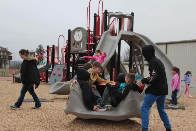 After school students enjoy the new playground.