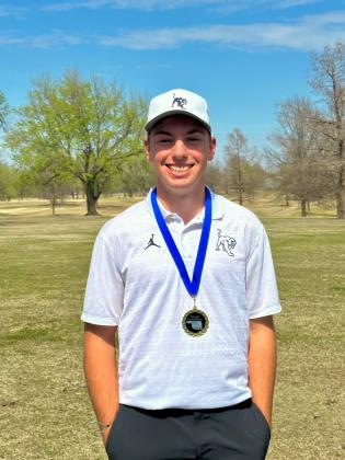 North Rock Creek's Carson Click won the Elks Tournament on Mar. 25 with an even par for the course, a 72. He helped the NRC varsity golf team to win the tournament. Photo provided by Leslie Click