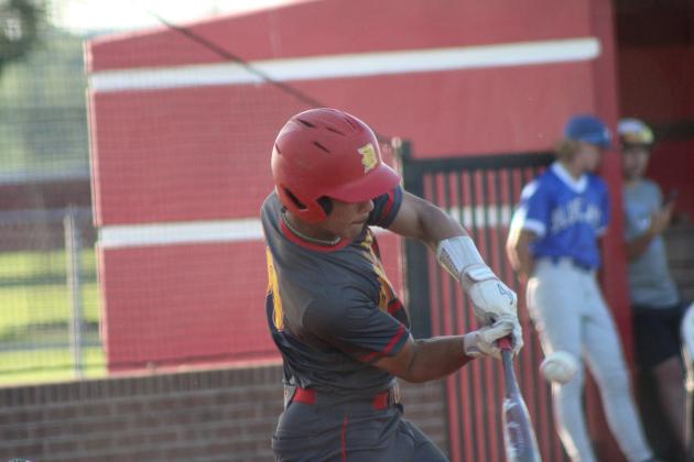 Dale sophomore Braylon White hits a double during the May 1 Senior Night home game with Guthrie. The Pirates won, 8-1. On May 8, they hosted the Class 2A Regional Baseball Tournament and beat Caney Valley, 13-0, and Coalgate, 12-2. On May 9, they won a third regional game with Rejoice Christian, 10-0. The Pirates begin in the State Tournament today (May 15) at 11 am at Seminole State College. Natasha Dunagan, Countywide &amp; Sun