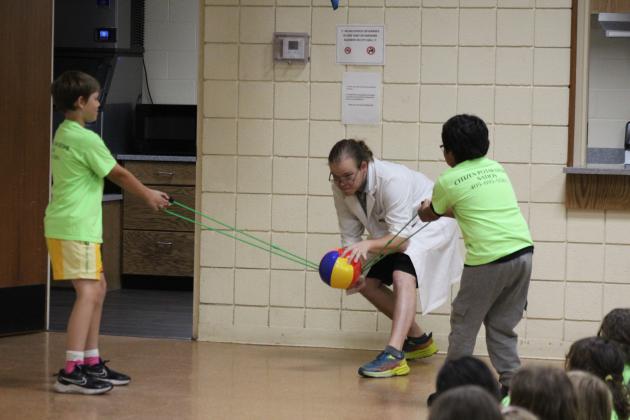 Launching a beach ball