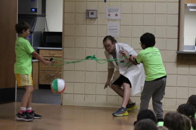 Launching a beach ball