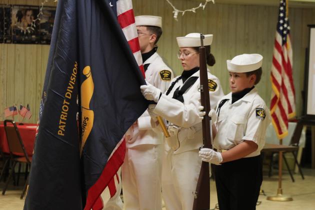 Color Guard retires the colors.