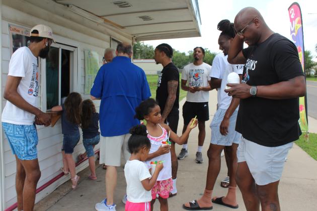 The Potawatomi Fire Team visits Epic Snocones for Juneteenth.