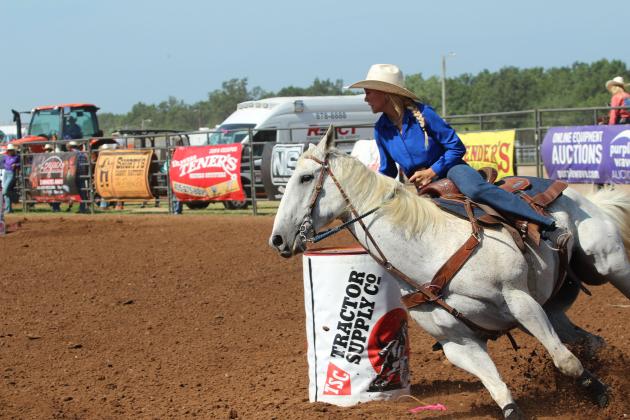 Rianne Tinsley of Shawnee finishes up her run in the second go-round of the IFYR on the morning of July 11.
