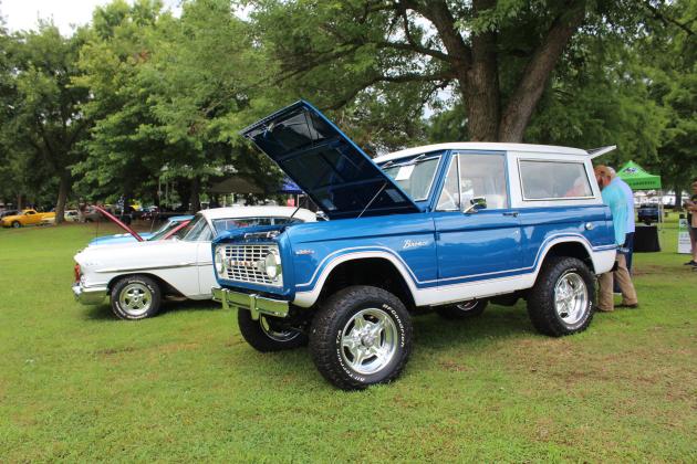 A 1973 Ford Bronco, belonging to Alida and Rodney Labbe of Shawnee, was one of 203 entries in the 38th Annual Knights Auto Club Car Show at Boy Scout Park on June 28. There were also 11 vehicles owned by club members. A. Labbe said they have owned the Bronco for eight years.