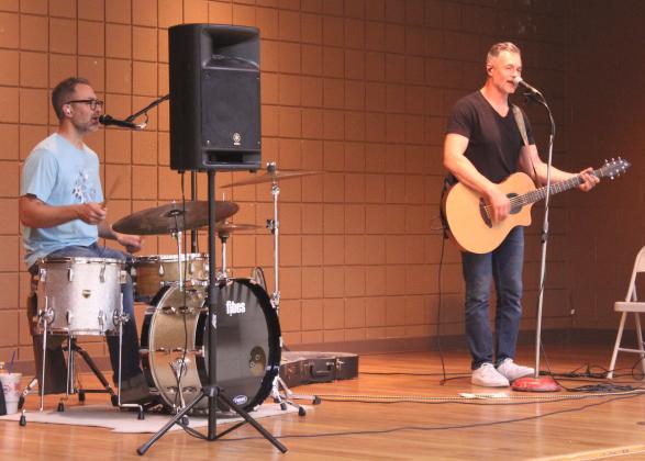 Erick Alexander, on drums, and Brendan Parker, on guitar, performed as Spaghetti Eddie! at Tecumseh Public Library on July 24. According to their Facebook page, "The songs are fun, energetic, educational and silly. They were written with the intention to entertain children and to not drive parents crazy."